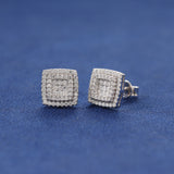 MOISSANITE MICRO PAVÉ STUDS- 925 SILVER - VVS1