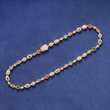 6MM RED GEMSTONE CHAIN – GOLD PLATED