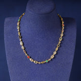 6MM RED GEMSTONE CHAIN – GOLD PLATED