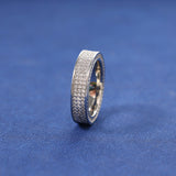 PAVÉ BAND RING - SILVER PLATED