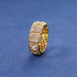 BAGUETTE BAND RING - GOLD PLATED