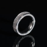 PAVÉ BAND RING - SILVER PLATED