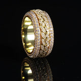 DIAMOND WEAVE RING - GOLD PLATED