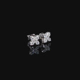 MOISSANITE FORTUNE CROSS STUDS - 925 SILVER - VVS1