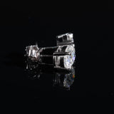 MOISSANITE LARGE OVAL STUDS- 925 SILVER - VVS1
