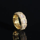 BAGUETTE BAND RING - GOLD PLATED