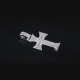 BAGUETTE CROSS PENDANT - SILVER PLATED