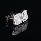 MOISSANITE MICRO PAVÉ STUDS- 925 SILVER - VVS1