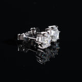 MOISSANITE HEXAGON STUDS - 925 SILVER- VVS1