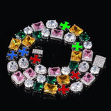 10MM GEMSTONE CHAIN – SILVER PLATED