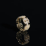 PAVÉ LINK RING - GOLD PLATED