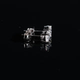 MOISSANITE MEDIUM OVAL STUDS- 925 SILVER - VVS1