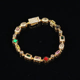 6MM RED GEMSTONE BRACELET – GOLD PLATED
