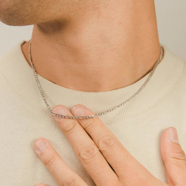 3MM FIGARO CHAIN - SILVER PLATED