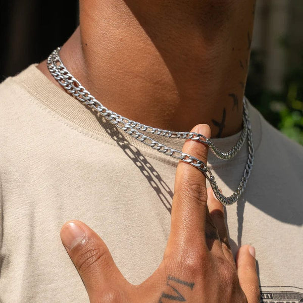 6MM FIGARO CHAIN - SILVER PLATED
