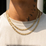6MM FIGARO CHAIN - GOLD PLATED