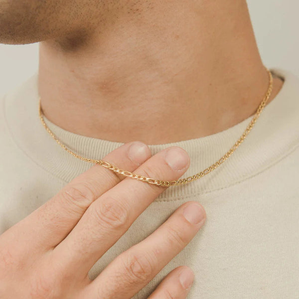 3MM FIGARO CHAIN - GOLD PLATED